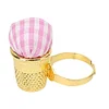 Adjustable Finger Ring Pincushion Sewing Needle Cushion for Needlework DIY Craft