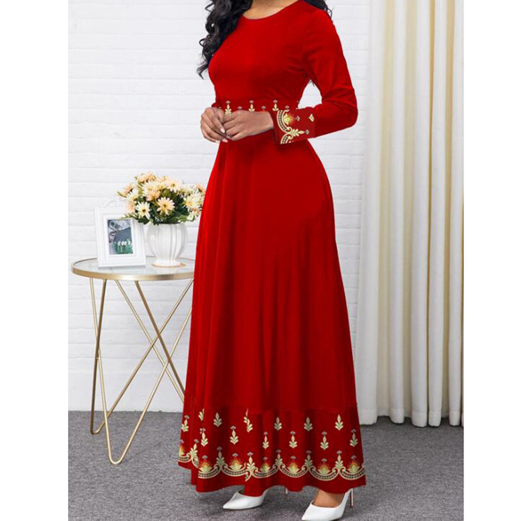 Plus Size Cotton Maxi Formal Evening Party Dress