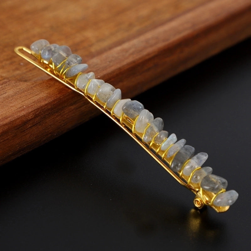 Women’s Retro Geometric Natural Crystal Hair Clip