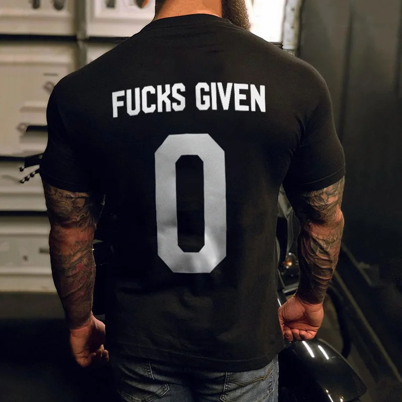 Livereid Fucks Given 0 Men's T-shirt - Livereid