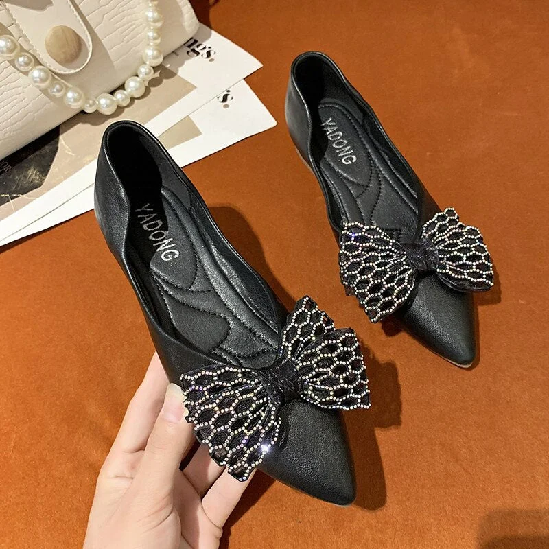  Designer New Sandals 2022 Summer Flats Mules Shoes Sexy Bow Pointed Toe Sexy Women Shoes Dress Cozy Slides Party Shallow Zapatos