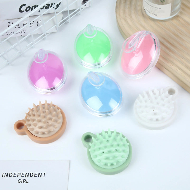 Crystal Transparent Shampoo Brush Silicone Head Massage Brush Shampoo Comb Scalp Itching Artifact Manufacturers