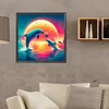 (40*40cm)Dolphin - Full Round Drill Diamond Painting