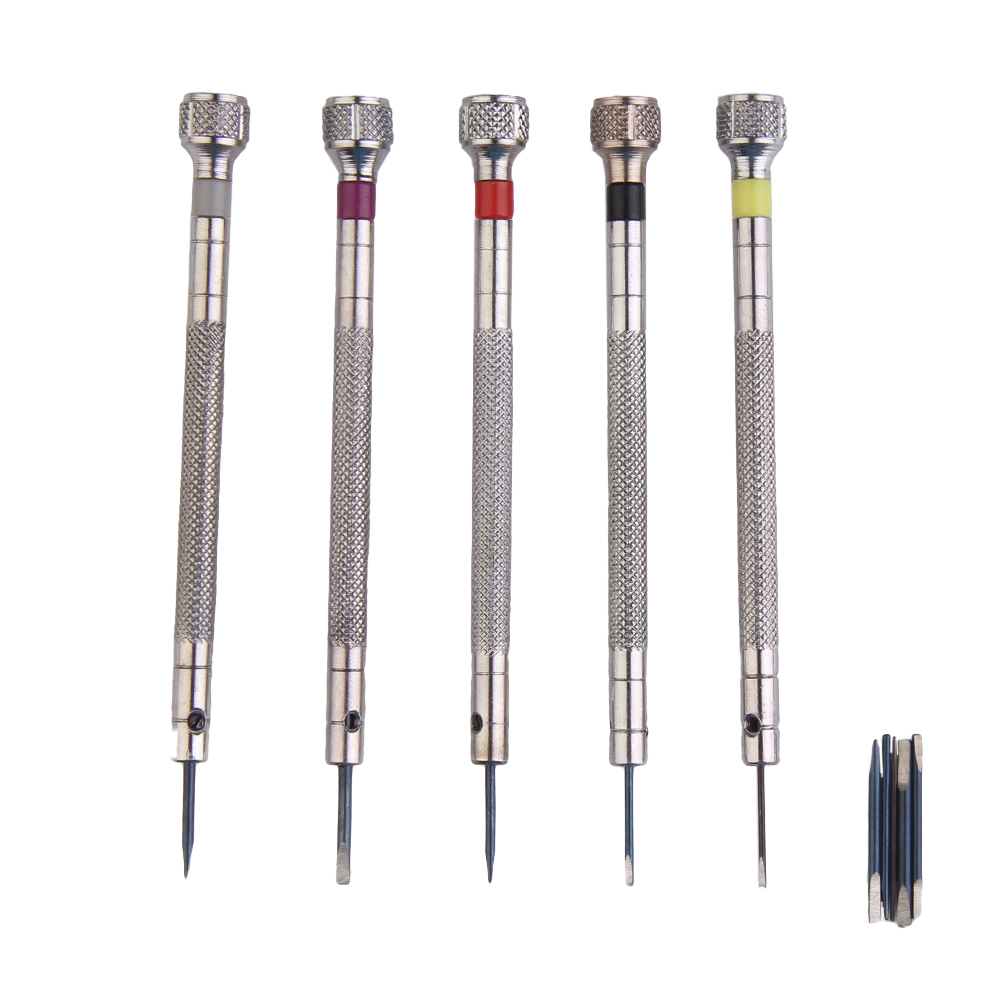 

Mini 5 Pcs Silver Tone Screwdriver Set Watch Repair Tools Kit, 501 Original