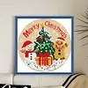 Christmas Snowman-11CT Stamped Cross Stitch 24*24cm/9.45*9.45in