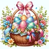 Easter Eggs In Flower Basket-14CT Stamped Cross Stitch 40*40cm/15.75*15.75in