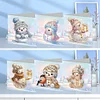6Pcs Diamond Painting Winter Snowman Greeting Cards Christmas Cards