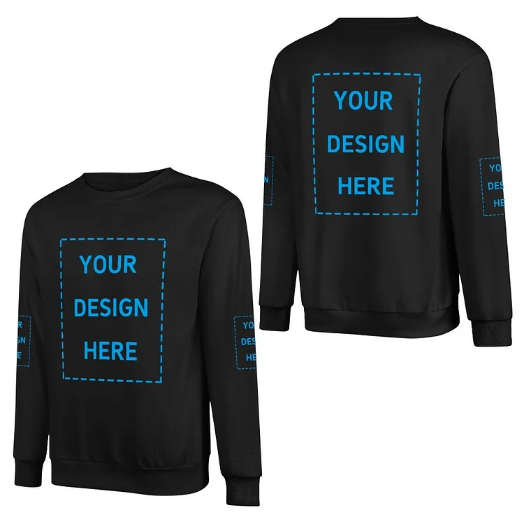 Personalized Pure Cotton Pullover Sweatshirt Design With Your Logo Or Text