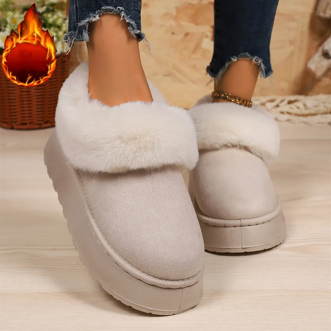 Breakj Breakj Help Plus Thick Thick Snow Boots 2025 New One-Legged Pedal Wool Shoes Winter Boots Cotton Shoes