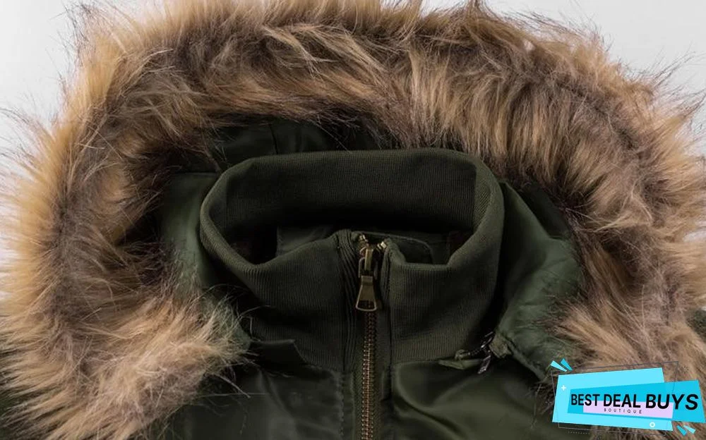 Men's Bomber Pilot Jacket Winter Parkas Army Military Motorcycle Jacket Cargo Outerwear Air Force Army Tactical Coats