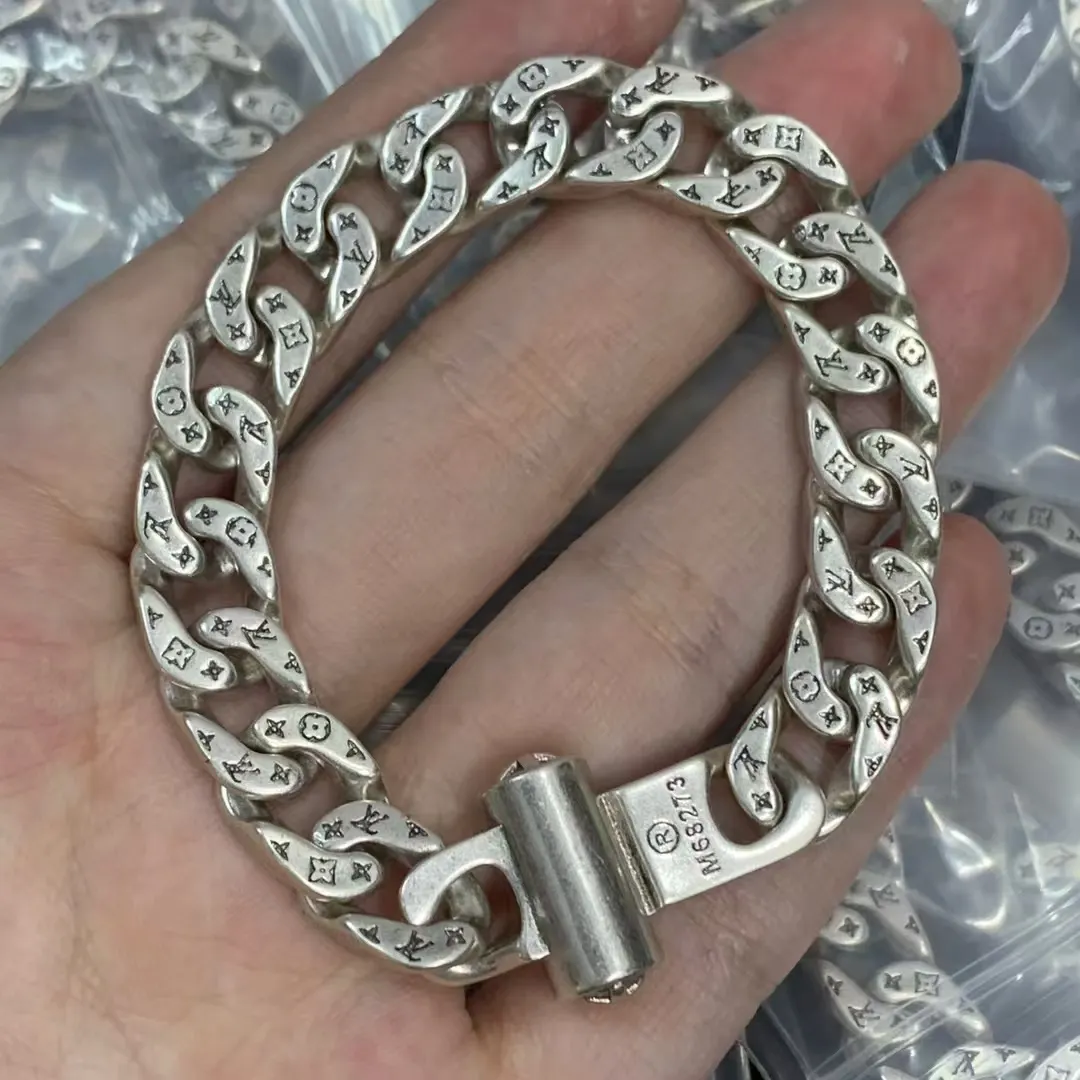 Louis Vuitton Chunky Flat Cuban Chain Bracelet