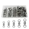 50pcs Ball Bearing Swivels Stainless Steel Fishing Connector Fishing Accessories
