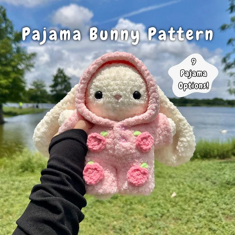 9 in 1 Pajama Bunny Crochet Pattern | Bunny + Pajamas - Digital Pattern