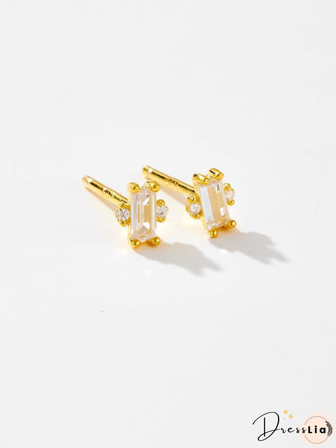 925 Sterling Silver Zircon Stud Earrings