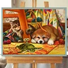 Diamond Painting -DIY Round Drill Kitten and Puppy