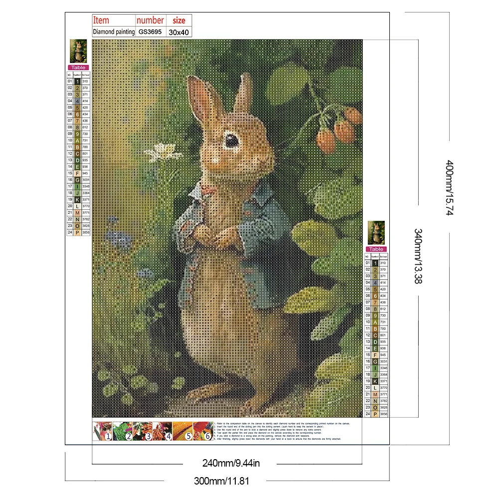 Diamond Painting - Full Square Drill - Rabbit(Canvas|30*40cm)