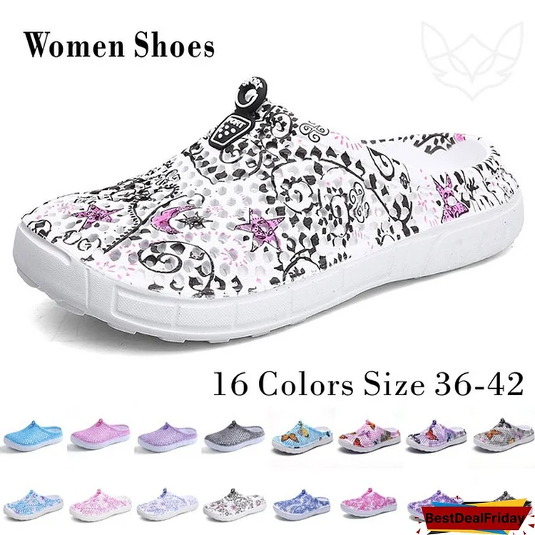 16 Colors Women Fashion Summer Slippers Hollow-out Comfortable Beach Shoes Indoor Soft Slippers Size 36-42