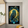 >SALE<Full Embroidery Cotton Thread11CT Print Moonlight Owl Cross Stitch Kit 50x80cm