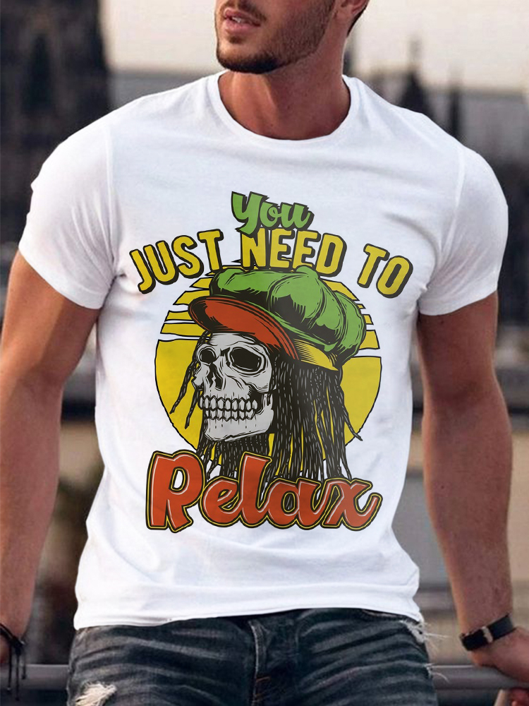 wearshes Men's You Just Need To Relax Short Sleeve T Shirt