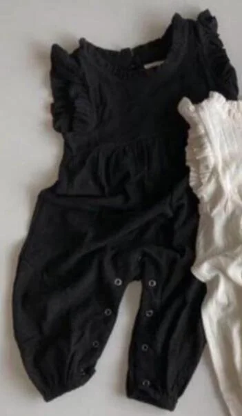 Baby Boys Girls Rompers 2021 Spring Summer Toddler Girls Ruffles Overalls Korean Style Kids Overalls Sweet