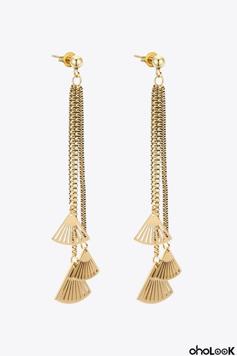 18K Gold Plated Stainless Steel Fringe Earrings