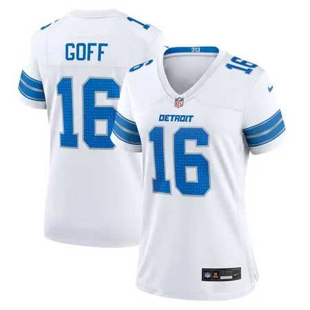 Women's Detroit Lions #16 Jared Goff  White Game Jersey