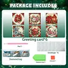 6pcs Poinsettia Xmas DIY Diamond Painting Cards Art 15x15cm for Adults