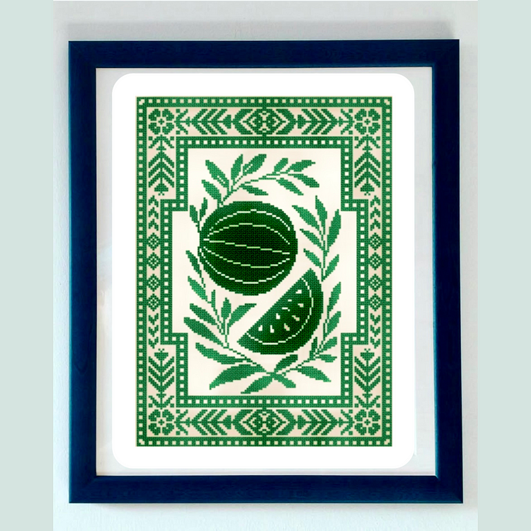 Fresh Cut - Watermelon Sampler Cross Stitch Chart