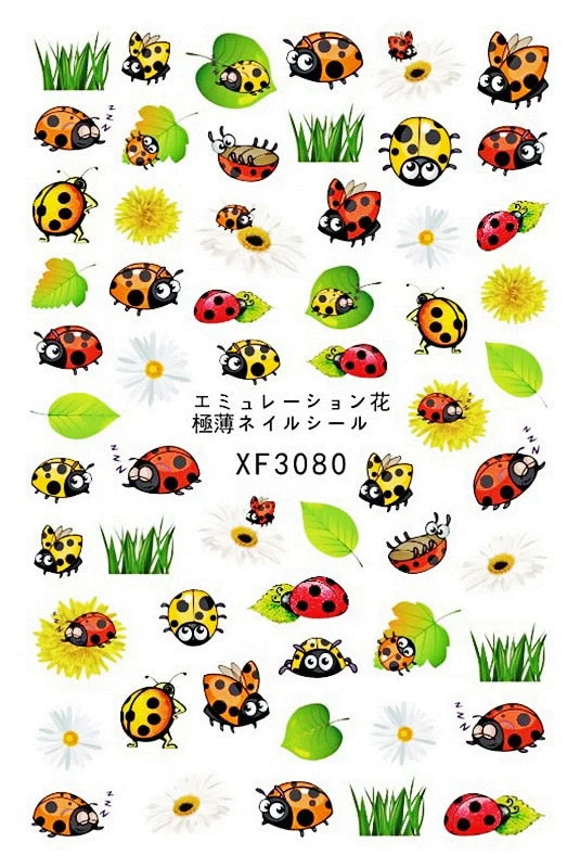 Popular Daisy Nail Sticker for Design Decoration Sunflower Nail Art Decals Adhesive Himawari Sticker for Nail Manicure Design