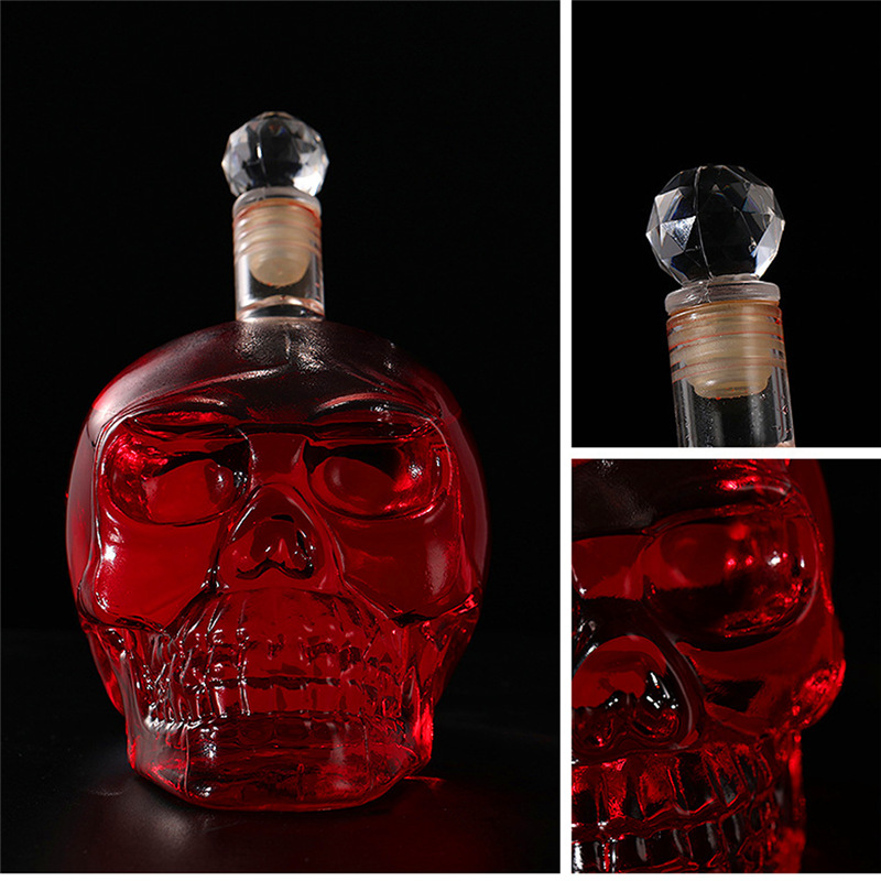 Tegooe Crystal Skull Head Decanter and Shot Glass Set Novelty Whiskey