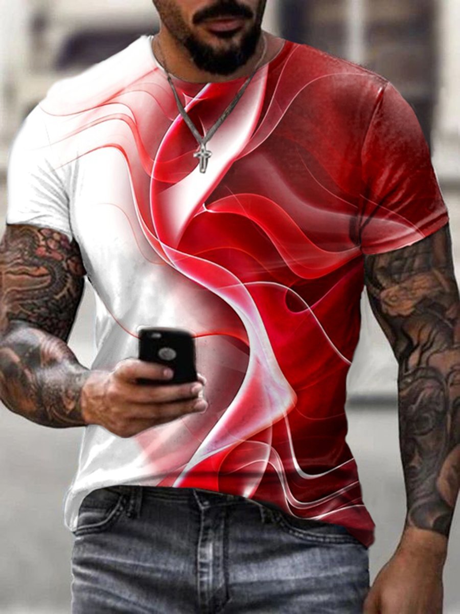 Men's Colorful Printed Short Sleeve