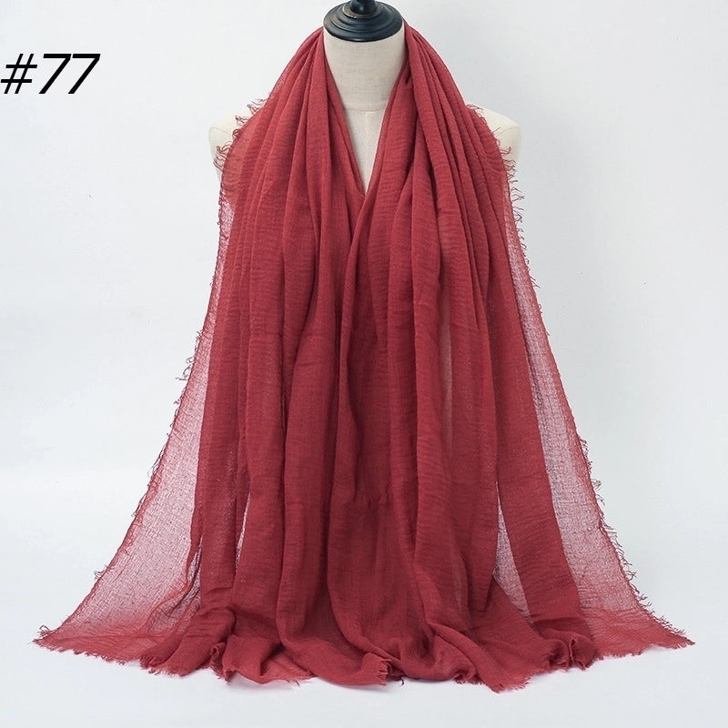 20 Pieces Fashion Solid Color Cotton Pashmina Scarves