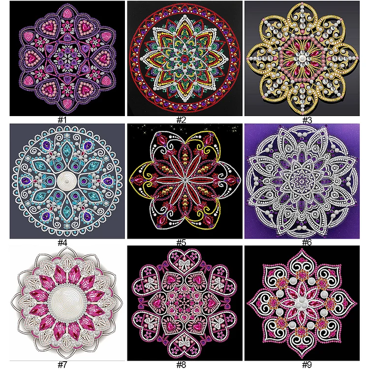 Huacan Mandala Diamond Painting Kits for Adults, Full Drill AB Diamond Art  Flower, Paint by Diamonds for Beginner Round Diamond Dots Arts for Adults