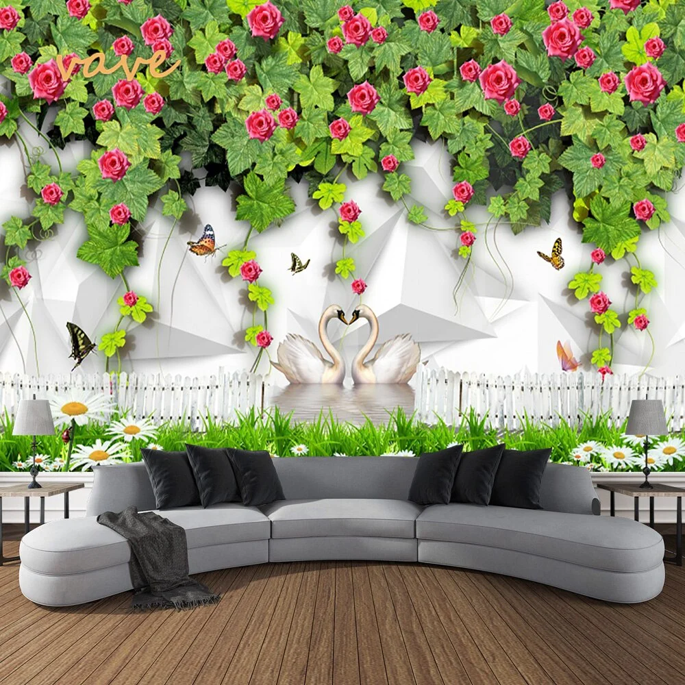 Nigikala Flower Plant Fabric Large Tapestry Wall Hanging Boho Hippie Green Floral Cloth Tapestry Aesthetic Bedroom Room Decor