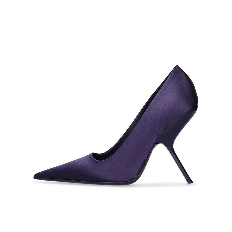 VCSHOES Simple Patent Leather Women Female Party Shoes Dress Pumps Lady Thin High Heels Pointed Toe Heeled Size 44