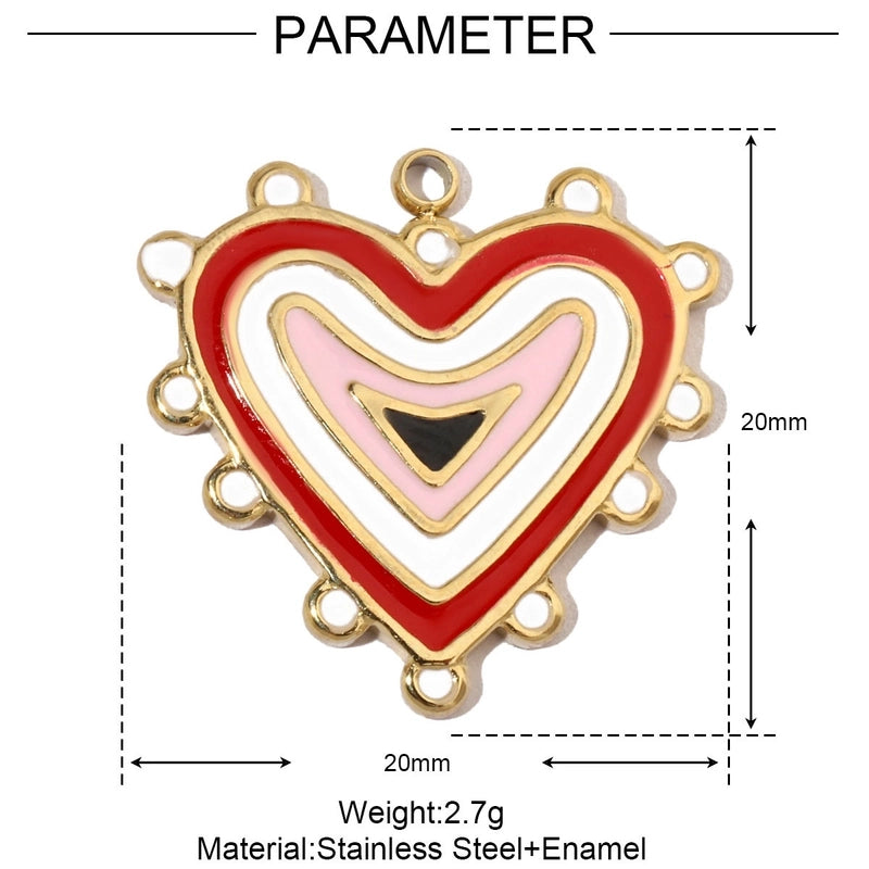 3 PCS/Package 13 * 20mm 14*27mm 28*39mm Titanium Steel Rhinestones Santa Claus Cherry Snowman Pendant Jewelry Accessories