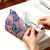 Dreamy Butterfly DIY PULeather Diamond Painting Tissue Box for Adults Beginners Gem Art Painting Napkin Holder for Living Room Bedroom Bathroom Table Decor