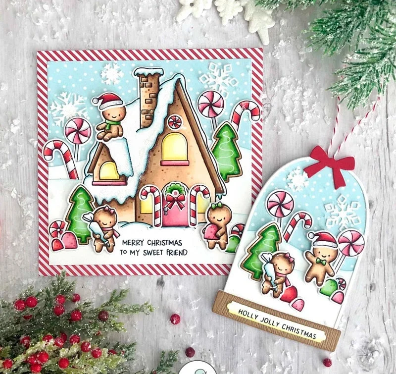 Piggy Craft metal cutting dies cut die mold Snow Globe Builder Village Scrapbook paper craft knife mould blade punch stencils