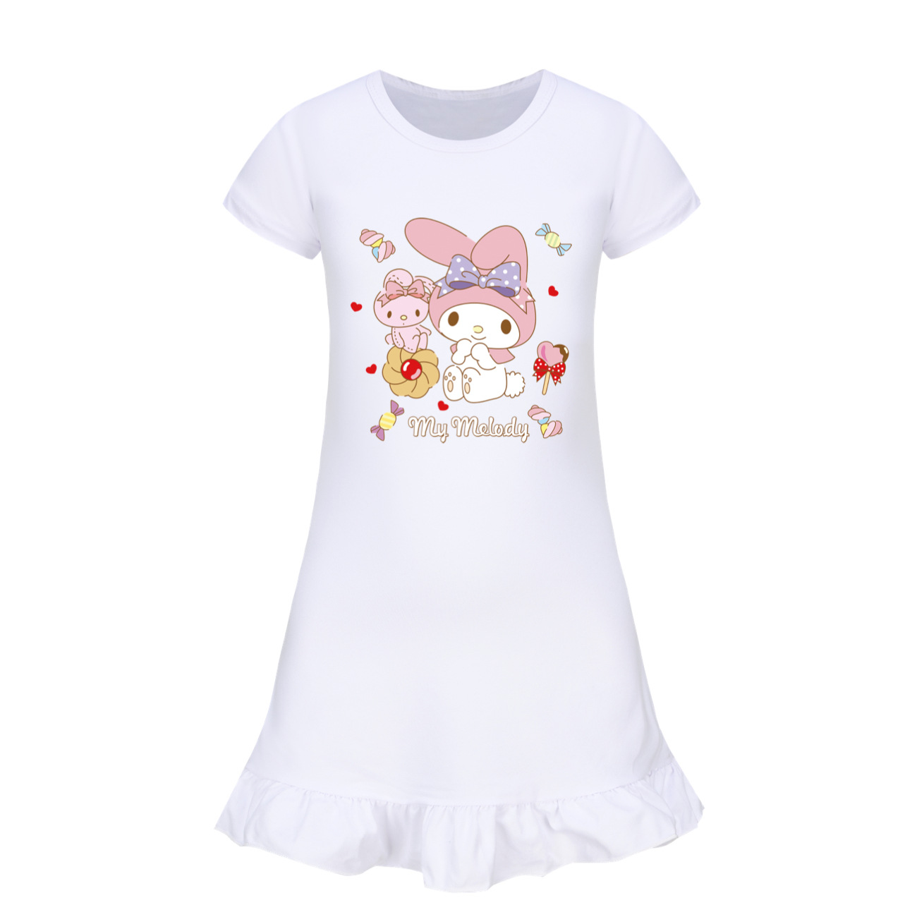 Cinnamoroll Girls' Short Sleeve Sleepwear & NightgownCute & Comfy Home Wear for 100-160cmStyle 3668 -Mayoulove