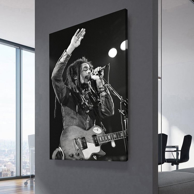 Bob Marley On the Stage Canvas Wall Art