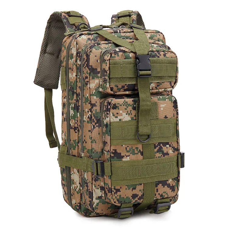 Men Military Rucksack Cold-Resistant 3P Oxford Tactical Backpack (Jungle Digital
