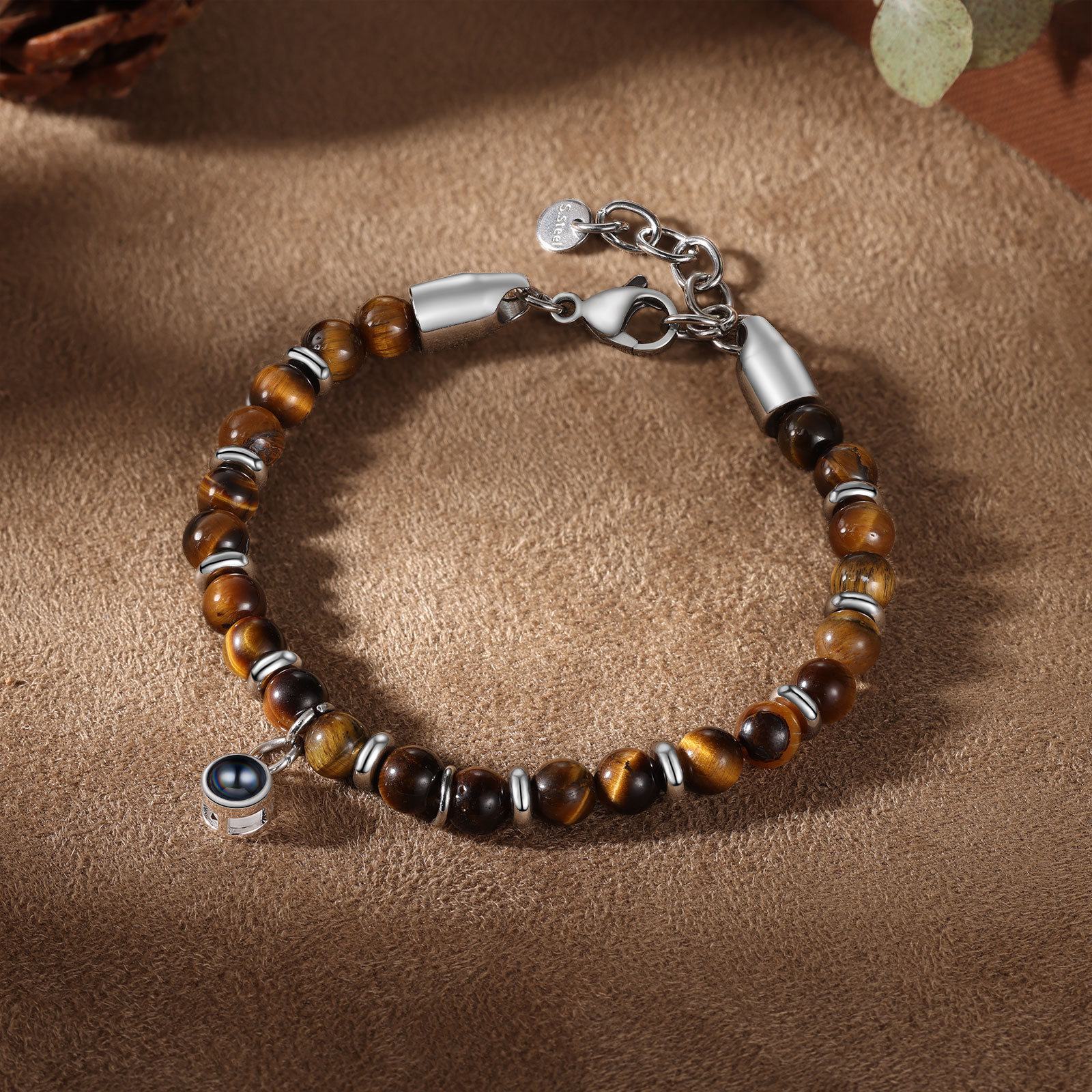 Braccialetto con proiezione personalizzato foto coppia amore Valentine 