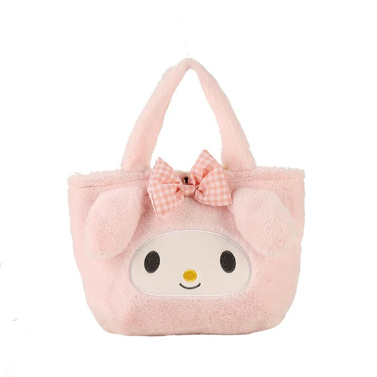 Kawaii Cinnamoroll Sanrio Plush Bag My Melody Anime Handbags Kt Cat Purin Dog Kuromi Plushie Free Shipping Backpack for Girls