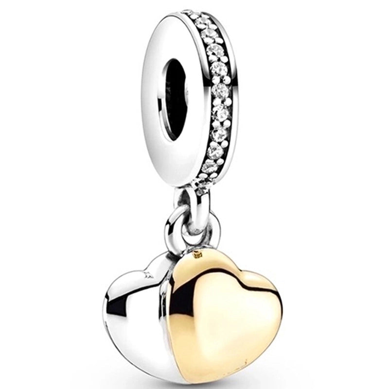 1 PC/Package Metal Rhinestones Plating Inlay Polished Pendant Beads