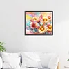 Diamond Painting-DIY Full Round Drill Pearl Daisy Butterfly(35*30CM）