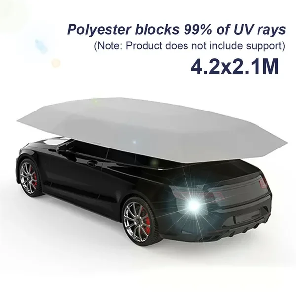 Universal Insulated Car Canopy Waterproof UV-proof Outdoor Vehicle Carport Sunshade Tarpaulin Shed Hood