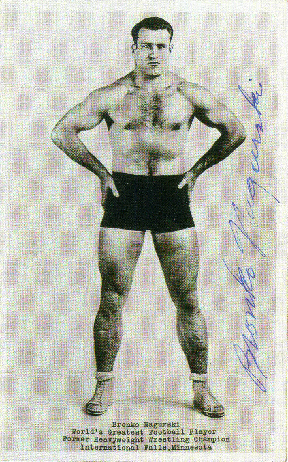 BRONKO NAGURSKI Signed Photo Poster paintinggraph American Football Player & Wrestler - preprint