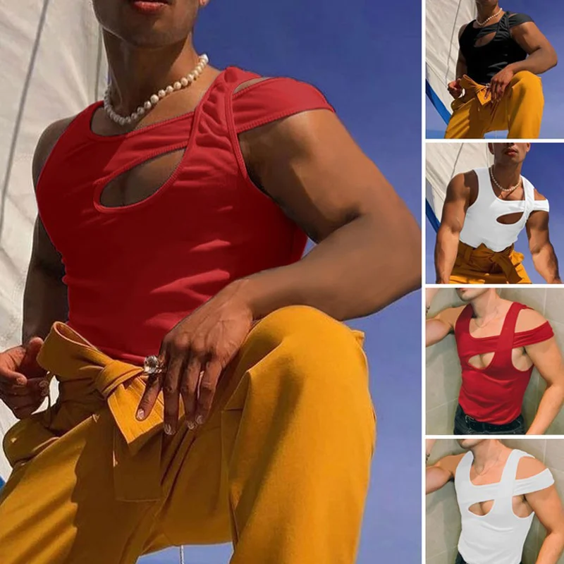 Trendy Cross Irregular Hollow Vest