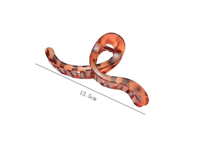 Women’s Casual Minimalist Waves Plastic Hair Claws