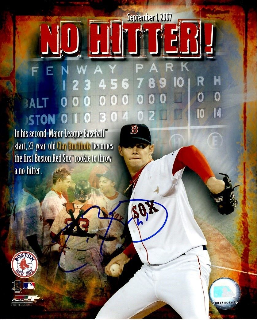 Autographed CLAY BUCHHOLZ Boston Red Sox 8x10 Photo Poster painting- COA